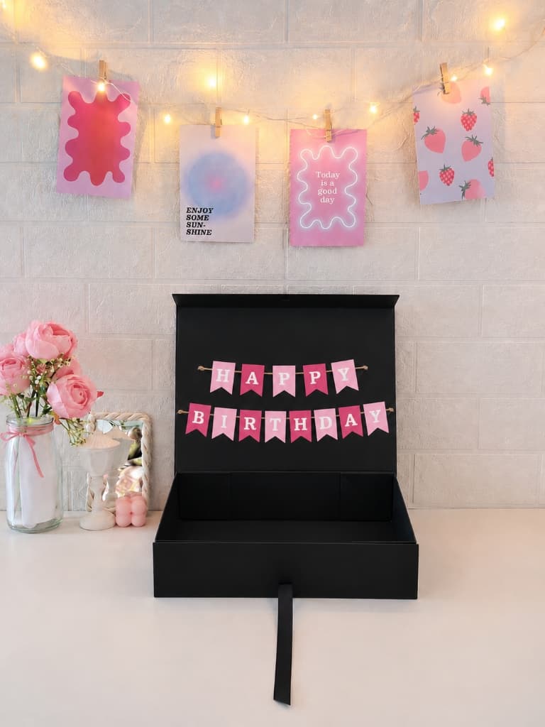 Pink Banner Box