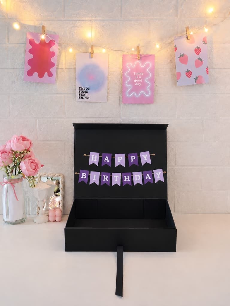Purple Banner Box